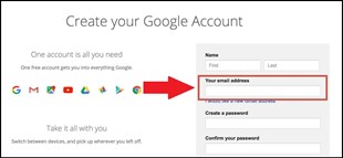 Create a Gmail account on BlueStacks