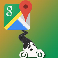 How to find a motorbike route on Google Maps