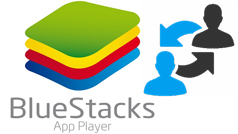 Instructions to change accounts when using BlueStacks