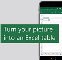 How to turn photos into tables in Excel