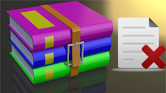 Turn on the automatic delete temporary files using WinRAR