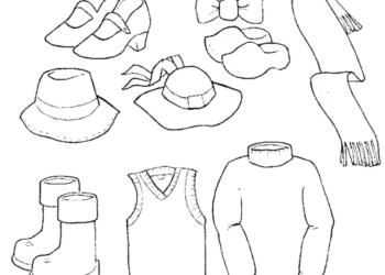 Collection of coloring cute clothes for babies