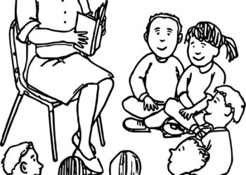Collection of coloring pictures of teachers and students for the most beautiful children
