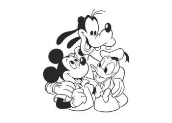 Desenhos de Mickey Mouse adorável para colorir
