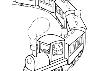 Collection of the most beautiful train coloring pictures