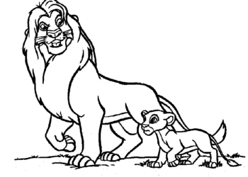 Collection of childrens favorite Lion coloring pages