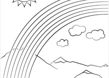 Collection dimages à colorier arc-en-ciel pour aider les enfants à découvrir la belle nature
