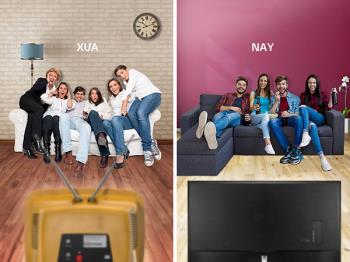 오래된 TV의 차이점-기술의 위대한 발걸음
