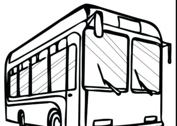 Collection of the most beautiful pictures of bus coloring for kids