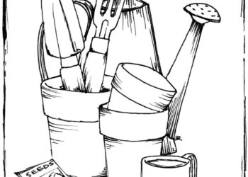 Summary of coloring pictures of agricultural tools introduced to children
