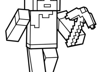Collection of extremely cute Minecraft coloring pictures for kids