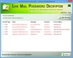 ؛ Live Mail Password Decryptor 1.0 - استعادة كلمات المرور الخاصة بـ Windows Live Mail Live Mail Password Decryptor
