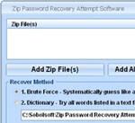 برنامج محاولة استعادة كلمة المرور المضغوطة - استعادة كلمة المرور لملف أو أكثر من ملفات ZIP Zip Password Recovery Attempt Software