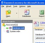Intelore Access Password Recovery - يستعيد كلمات مرور الوصول Intelore Access Password Recovery