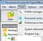 اعجاب استعادة كلمة المرور - استعادة OpenOffice.org اعجاب كلمات المرور Impress Password Recovery