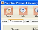 استعادة كلمة المرور Peachtree - استعادة كلمة مرور محاسبة Peachtree Peachtree Password Recovery