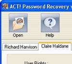 فعل! استعادة كلمة المرور - استعادة كلمات المرور بسرعة ACT! Password Recovery