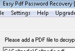 Easy Pdf Password Recovery - استعادة كلمات مرور PDF Easy Pdf Password Recovery