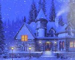 Screensaver 3D Snowy Cottage