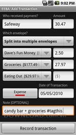 Easy Envelope Budget Aid for Android