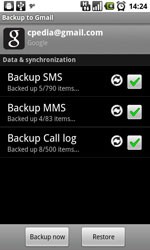 Backup to Gmail for Android