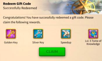 Liste et comment recevoir des codes cadeaux dans Rise of Kingdoms