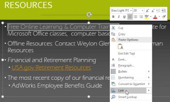 Learn PowerPoint - Lesson 28: How to insert links in Microsoft PowerPoint