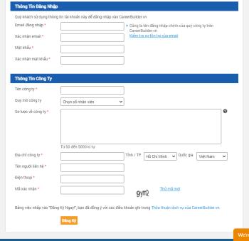 Instructions for registering and logging in CareerBuilder