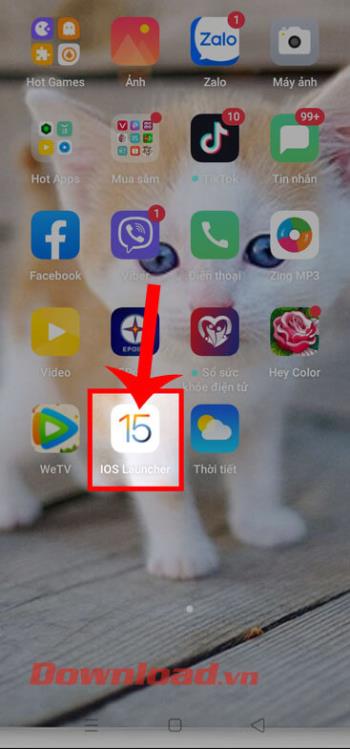 Instructions for using iOS 15 Launcher on Android