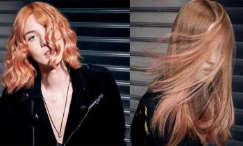 Peach blond: peach blond, trendy hair color!