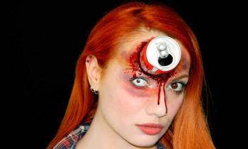 Maquillaje de Halloween Lata en la frente: ¿cómo hacerlo?