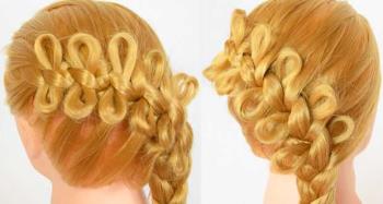 Trenza con lazos - ¡peinado original!