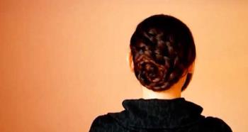 موهای جمع شده با نوارهای مو: مدل موی DIY