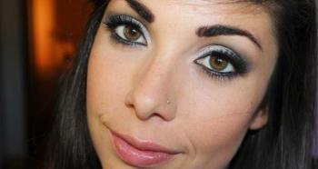 Zilveren en zwarte make-up: tutorial
