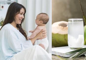 El mejor momento si los padres quieren darles agua de coco a sus bebés