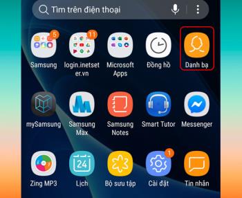 Instructions on how to copy contacts to Samsung Galaxy Note 8 simple