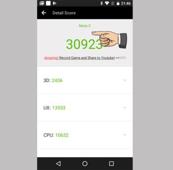 Scor Antutu pe Motorola Moto E4 Plus