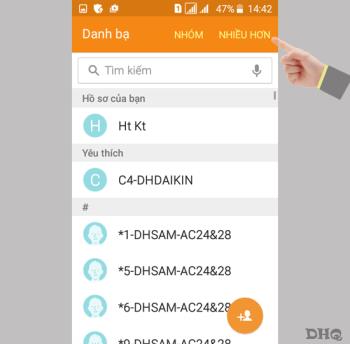 Alegeți să afișați contactele pe Samsung Galaxy j1 mini