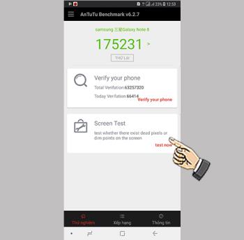 How to test Samsung Galaxy Note 8 screen