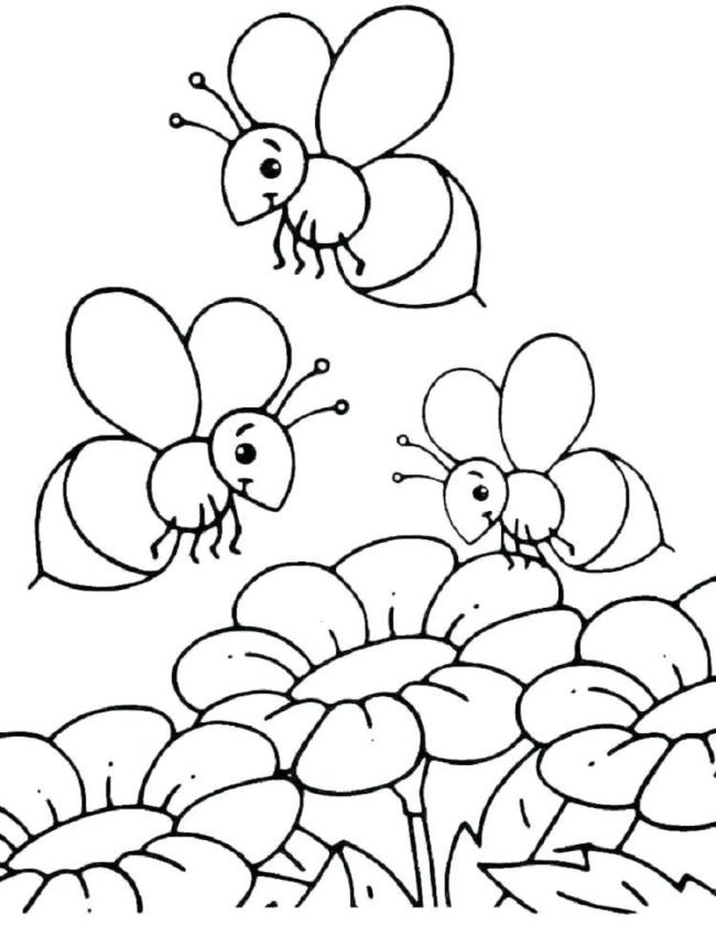 Collection of beautiful bee coloring pictures