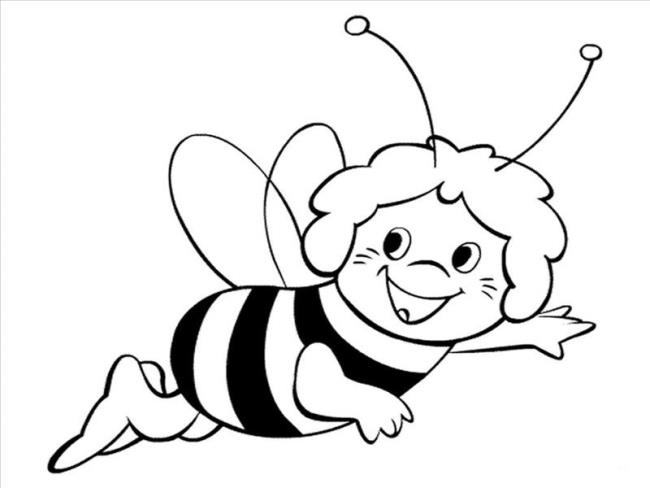Coleção de belas imagens para colorir de abelhas