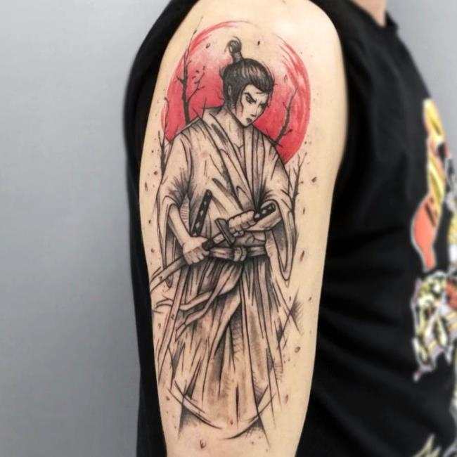 Coleção de modelos de tatuagem Samurai mais quentes de hoje