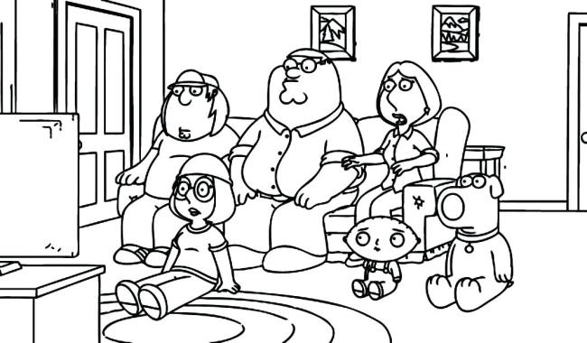 Collection of beautiful family coloring pictures