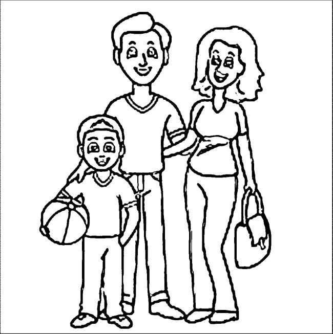 Collection of beautiful family coloring pictures