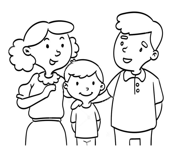 Collection of beautiful family coloring pictures