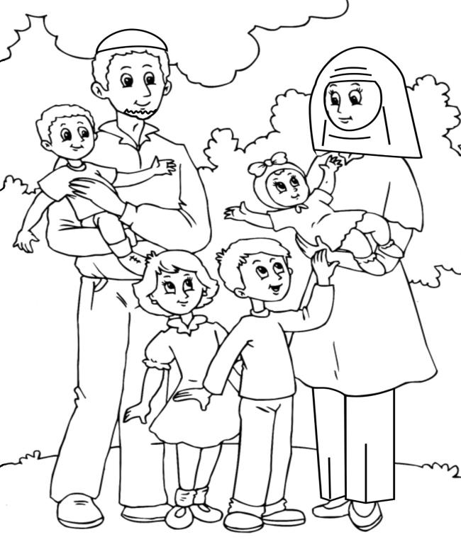 Collection of beautiful family coloring pictures