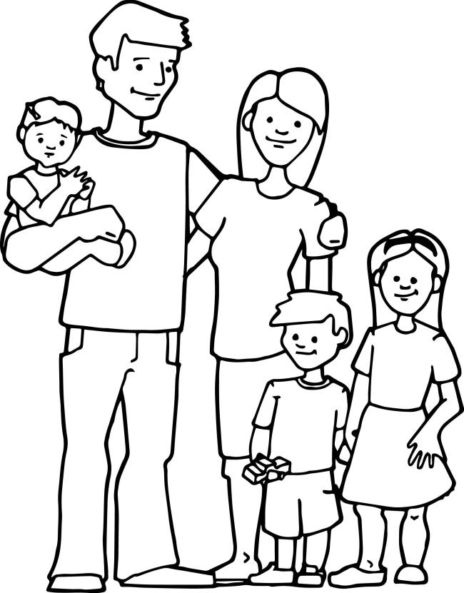 Collection of beautiful family coloring pictures