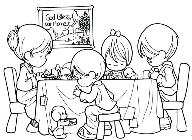 Collection of beautiful family coloring pictures