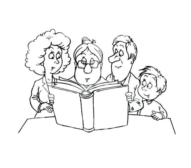 Collection of beautiful family coloring pictures