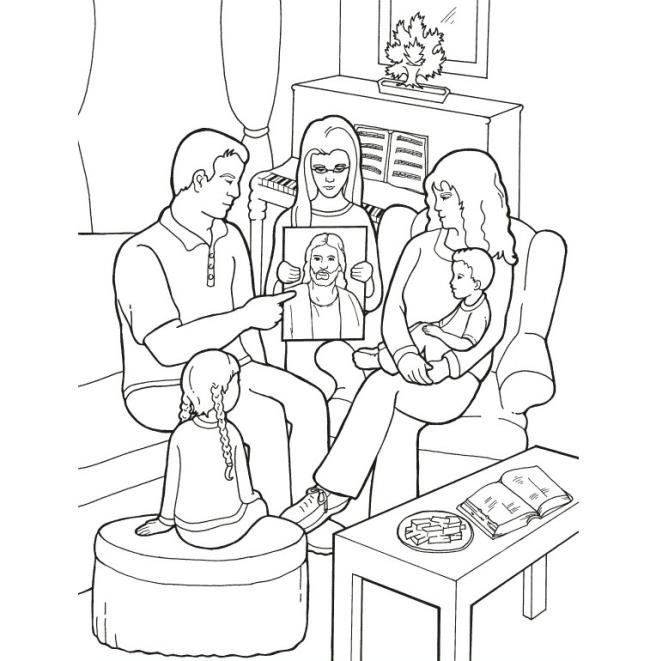 Collection of beautiful family coloring pictures